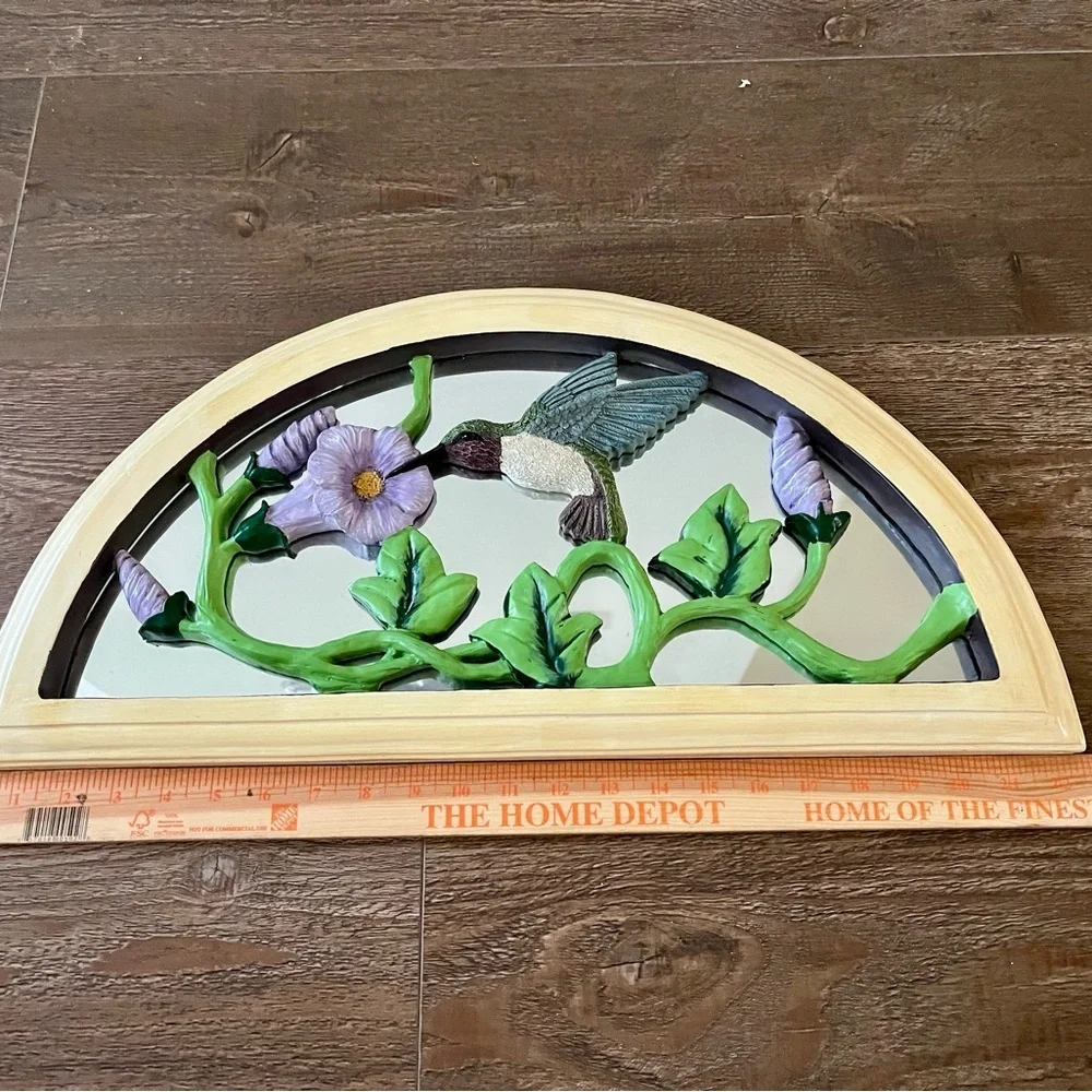 Elegant Hummingbird Wall Decor with Cream and Green Accents